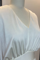 Halston Heritage White Silk Midi Dress image 3