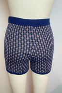 Dries Van Noten Navy & Pink Jacquard Knit Shorts image 2
