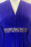Acorn Purple Velvet V Neck Gown image 2