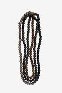 Brown and Black Long Beaded Necklace image 0