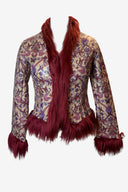 I.AM.GIA Leto Paisley Fur Jacket image 0