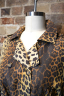 Vintage Moschino Leopard Print Belted Trench Coat image 3