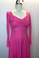 Nicole Creations Pink Bow Neckline Maxi Dress image 1