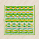 Retro Green Geometric Print Scarf