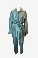 Samsoe & Samsoe Green Check Jacket + Trouser Set image 0