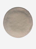 SD Cream Beret with Brown Leather Trim image 1