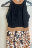 Vintage 60's Sleeveless Abstract Maxi Dress w/ Attached Shorts image 3