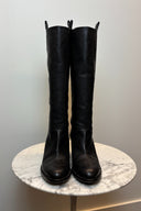 Chanel Calfskin Quilted Riding Boots Black image 1