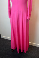 Nicole Creations Pink Bow Neckline Maxi Dress image 5