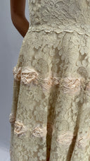 Ceil Chapman Scoop Neck Lace Bridal Dress
