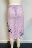 By Anthropologie Appliqué Lace Midi Skirt image 3
