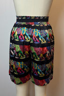 Vintage 1980's Nicole Miller Pop Art Silk Shorts image 2