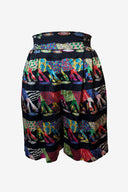 Vintage 1980's Nicole Miller Pop Art Silk Shorts image 0