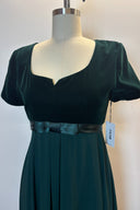Mr. K Green Velvet Bow Detail Midi Dress image 1