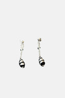 Muracho Glass Silver & Black Earrings image 0
