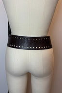 Barney's New York Brown Leather Corset Belt image 1