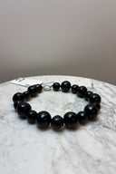 Chunky Black Beaded Necklace image 1