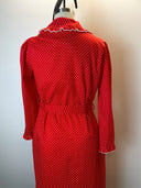 Vintage Evelyn Pearson Polka Dot Ruffled Collar Dressing Robe image 2