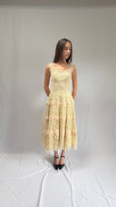 Ceil Chapman Scoop Neck Lace Bridal Dress