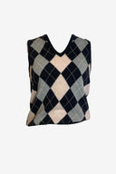 Pringle Grey Argyle Knit Vest image 0