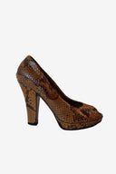MiuMiu Exotic Snakeskin Pumps image 0