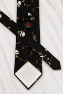 Monaco Retro Polo helmet & Mallet graphic wide tie