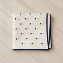 Vintage Navy polkadot on white Scarf Bandana
