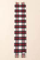 Matti Totti Cream Royal Stewart !00% Cashmere Scarf