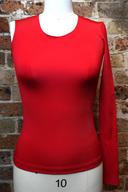 Helmut Lang One Sleeve Red Top image 0