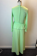 Vintage ARC Lime Peplum Midi Dress image 1