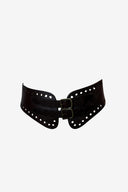 Barney's New York Brown Leather Corset Belt image 0