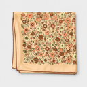 Peach Floral Satin Scarf