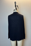 Vince Navy Blue Silk Cardigan image 2
