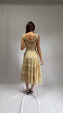 Ceil Chapman Scoop Neck Lace Bridal Dress