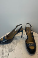 Yves Saint Laurent Blue & Beige Loafer Heels image 2