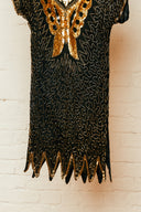 Vintage Royal Feelings Gold and Black Sequin Cocktail Mini Dress image 4
