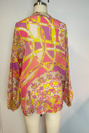 Vintage Emilio Pucci Stained Glass Print Silk Top image 4