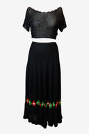Ethereal Crochet Top & Midi Skirt Set image 0