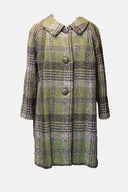 Unbranded Plaid Winter Coat with Wooden Buttons image 0