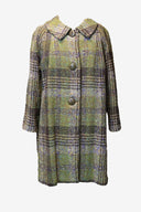 Unbranded Plaid Winter Coat with Wooden Buttons