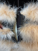 Brown Suede Fur Ombre Midi Dress image 5
