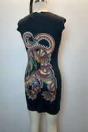 Just Cavalli Cap Sleeve Dragon Print Mini Dress image 1