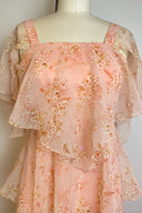 Vintage Dundee Fashions Floral Draped Midi Dress image 1