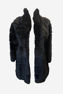 Unbranded Black Longline Fur Jacket image 0