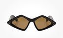 Gucci Black Geometric Retro Diamond Sunglasses image 4