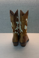 Vintage Brown Cow Print Cowboy Boots image 3