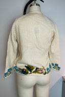 Vintage Jondale 70s Beige Wool Knit Cardigan image 2