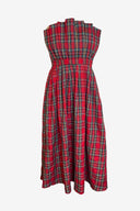 Strapless Tartan Midi Dress image 0