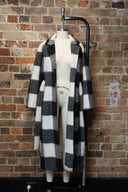 Ganni Check Longline Coat image 1