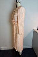 Vintage George F Couture Peach Pleated Cocktail Dress image 1